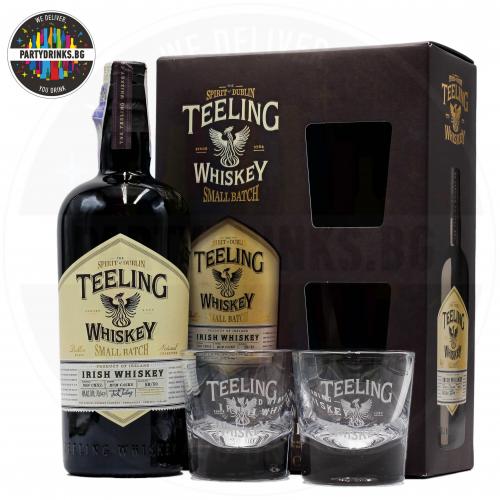 Ирландско уиски Teeling Whiskey Small Batch 700ml 46% картонена кутия с 2 чаши